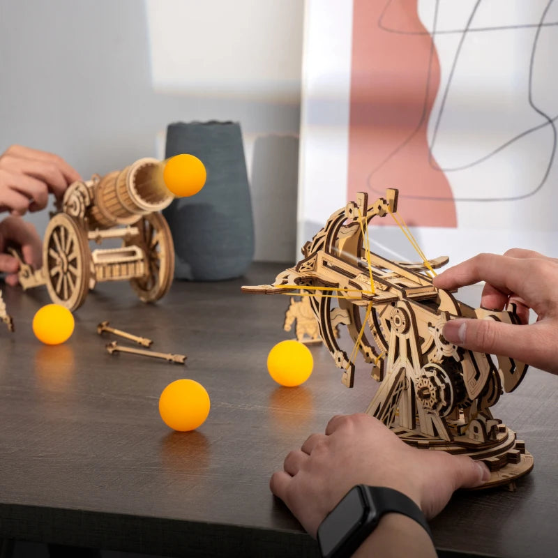 Robotime 3D Wooden Puzzle Medieval Siege Weapons Game Assembly Set