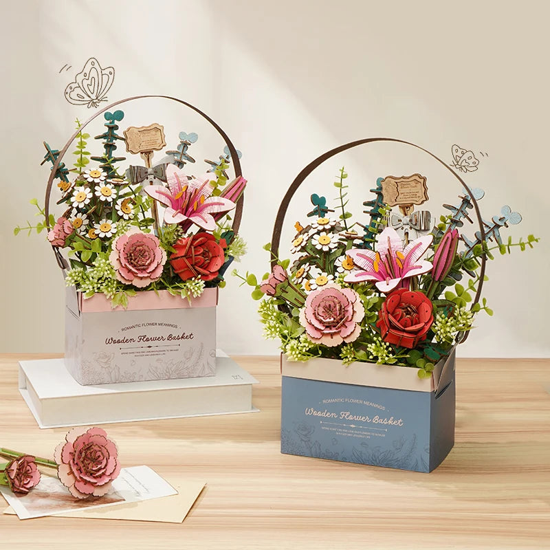 Robotime 3D Puzzle Flower Wooden Model Kits