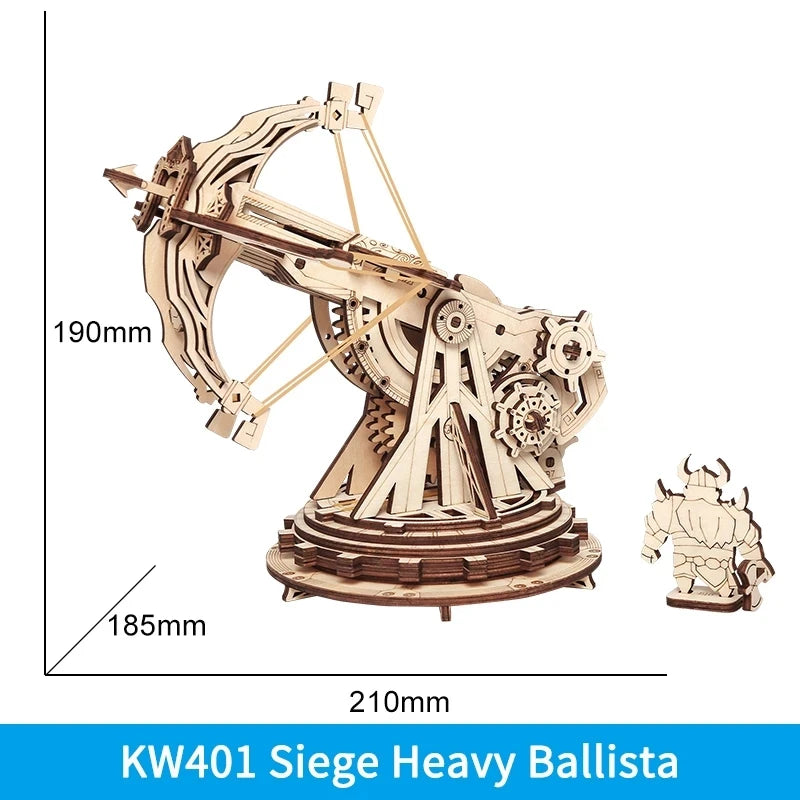 Robotime 3D Wooden Puzzle Medieval Siege Weapons Game Assembly Set