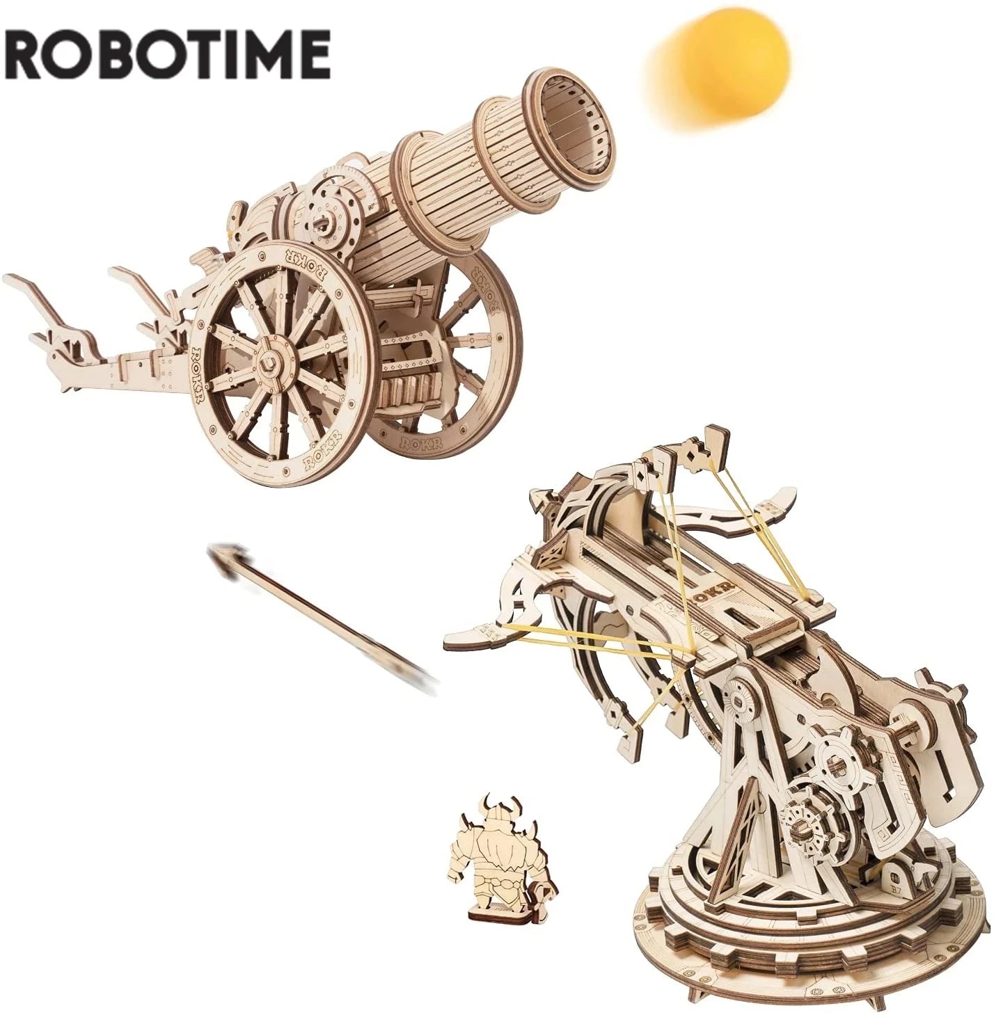 Robotime 3D Wooden Puzzle Medieval Siege Weapons Game Assembly Set