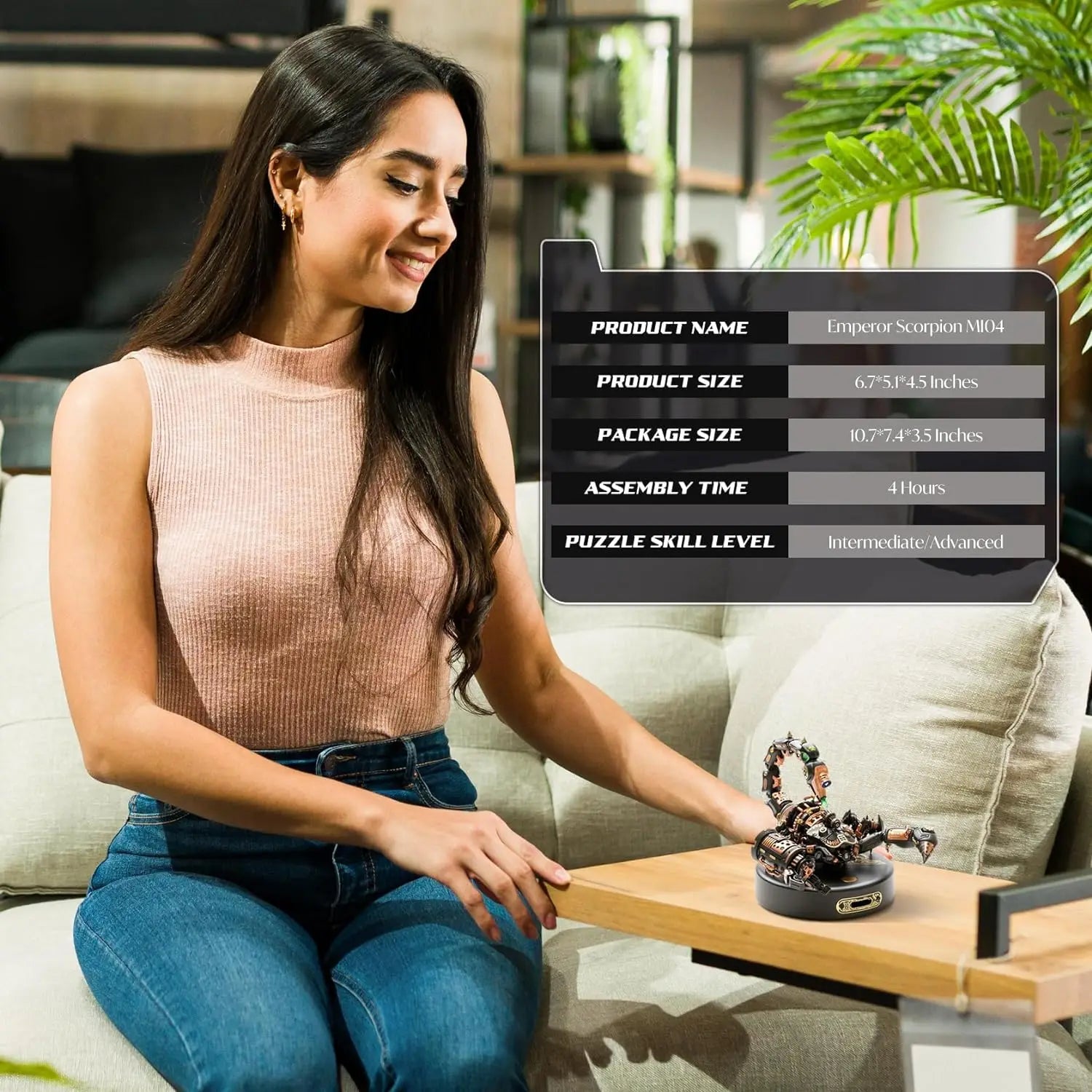 Robotime Rokr 3D Metal Puzzle Emperor Scorpion with LED Light