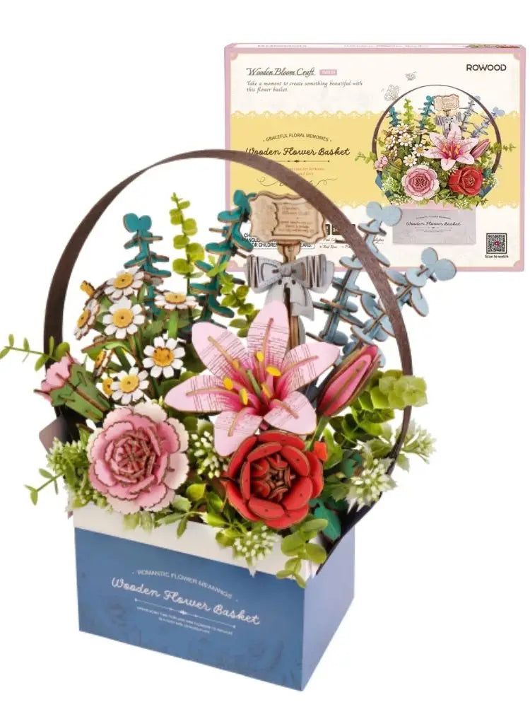 Robotime 3D Puzzle Flower Wooden Model Kits