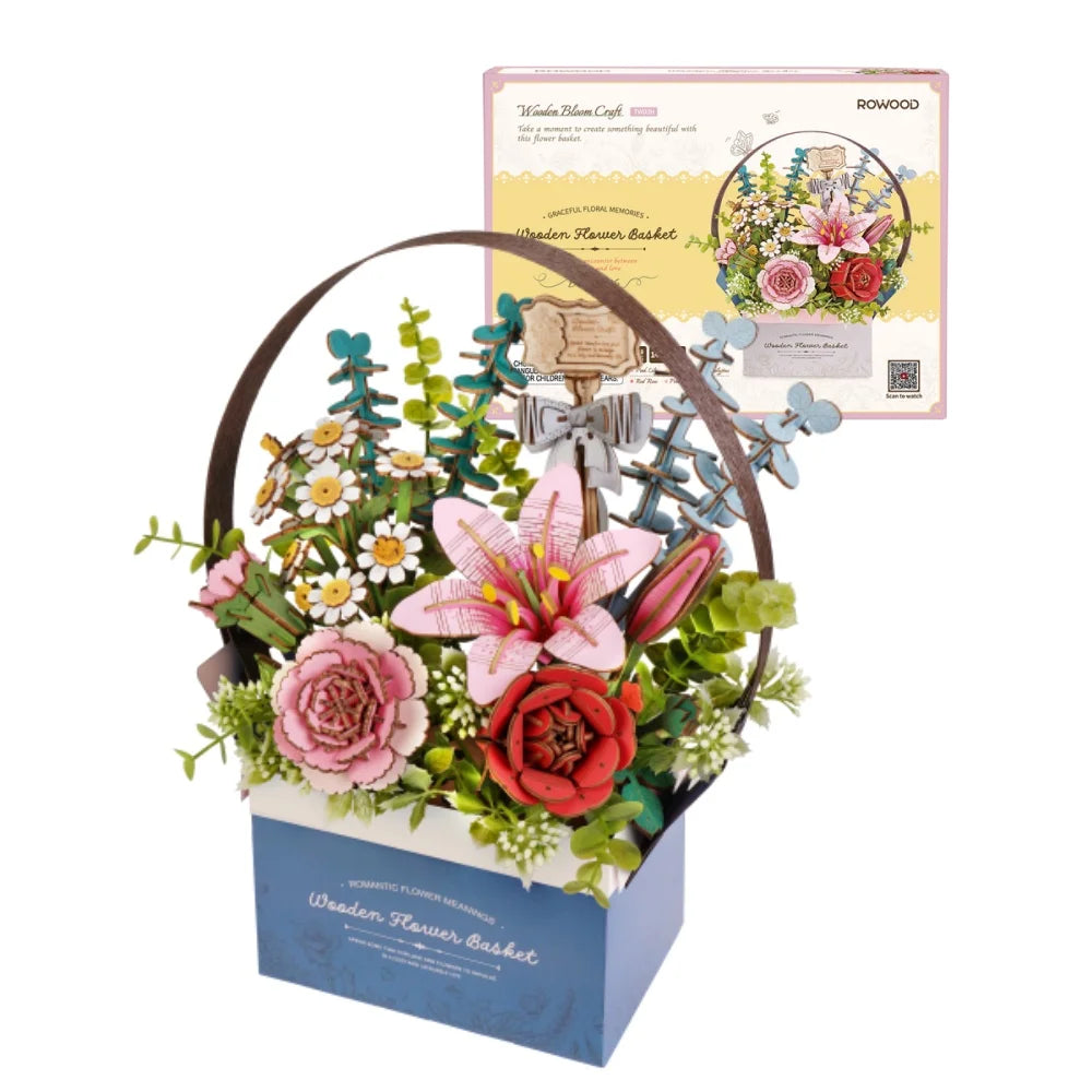 Robotime 3D Puzzle Flower Wooden Model Kits