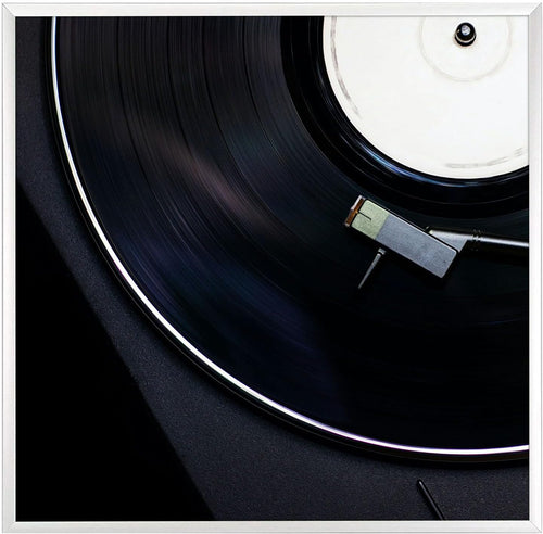 , Aluminum Album Frame Display 12.5X12.5 Vinyl Record, Brushed Metal Finish Records Frames, Acrylic Glass Front, for 12'' Album Cover (1 Pack Silver)